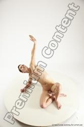 Nude Man White Sitting poses - simple Athletic Short Brown Sitting poses - ALL Multi angles poses Realistic